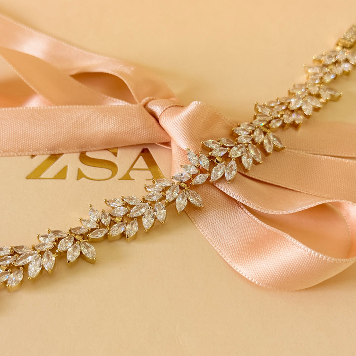 Marquise zircone gold plated earrings and bracelet