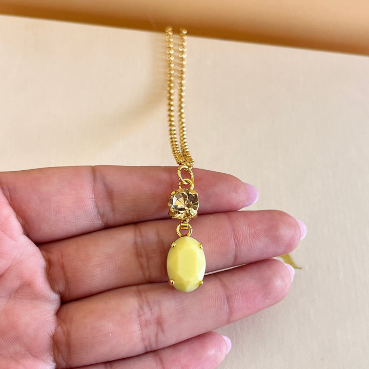 Yellow and champagne Swarovski crystals set