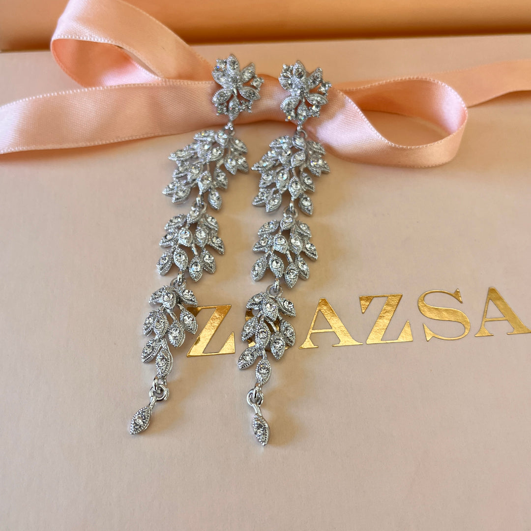 Swarovski crystals and white gold plated earrings and bracelet