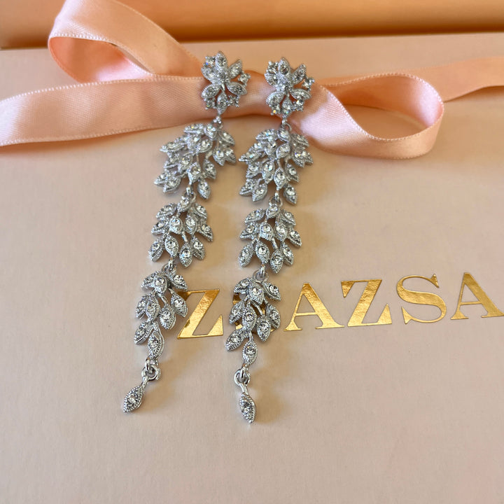 Swarovski crystals and white gold plated earrings and bracelet