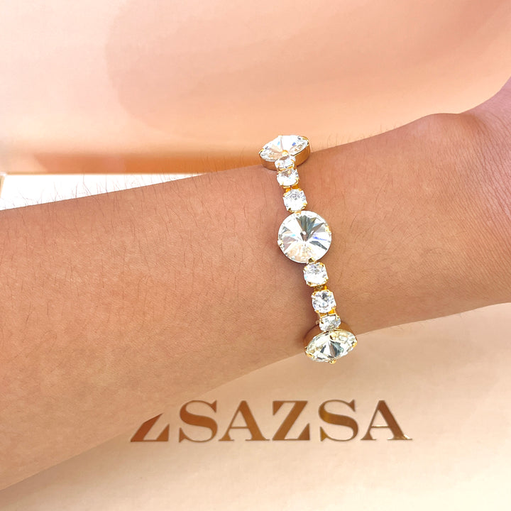 Preciosa crystals gold plated set