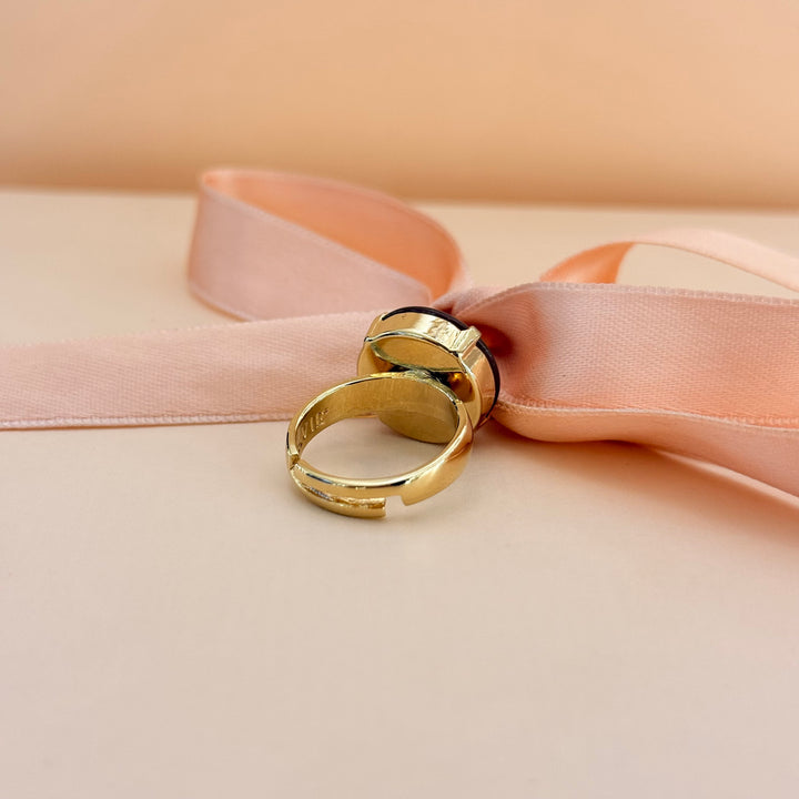 Bronze resin gold plated earrings