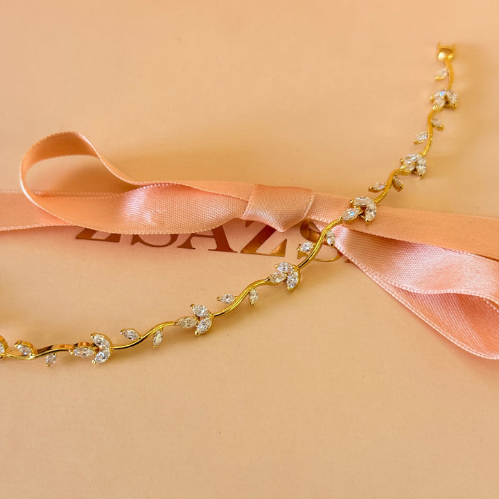 Zircone dainty marquise gold plated bracelet