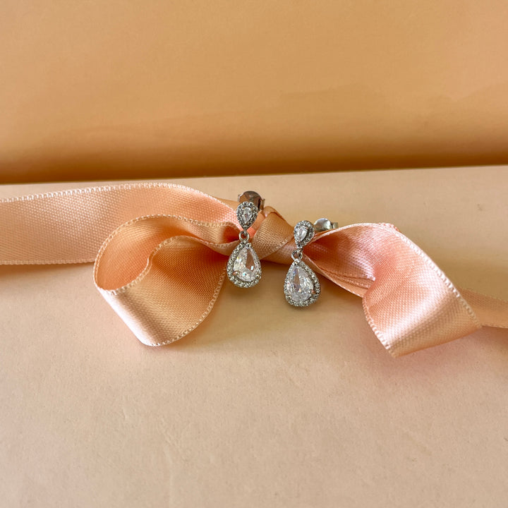 Teardrop zircone Sterling silver set