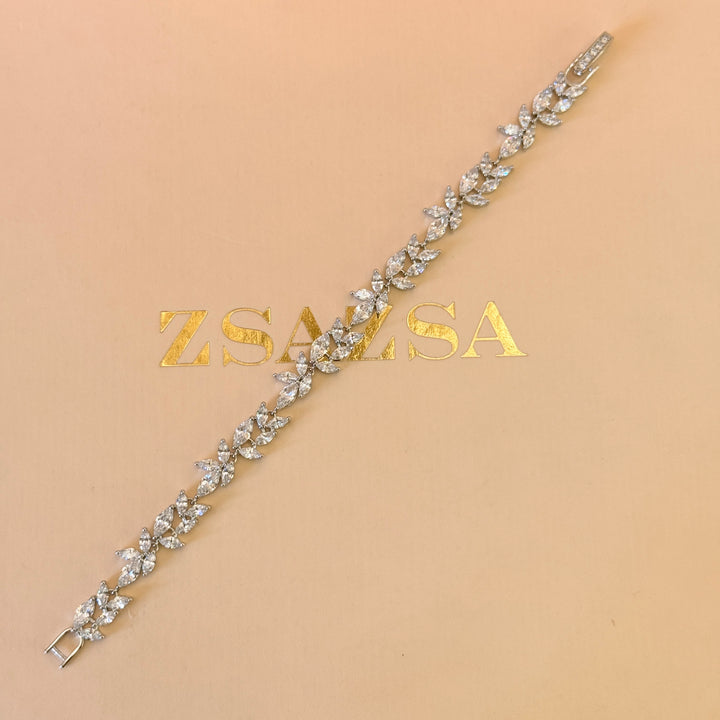 Marquise zircone silver bracelet