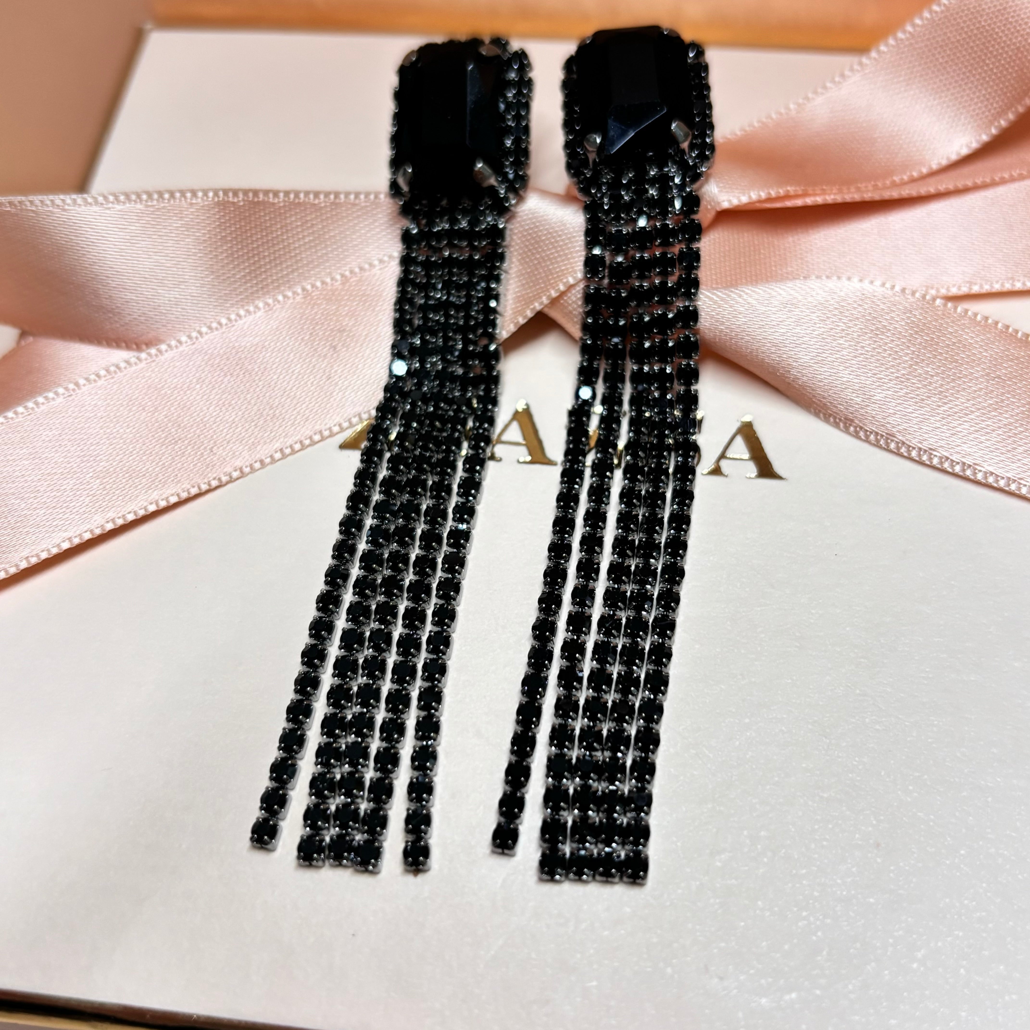 Elegant black earrings