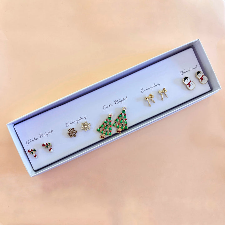 Christmas studs earrings box