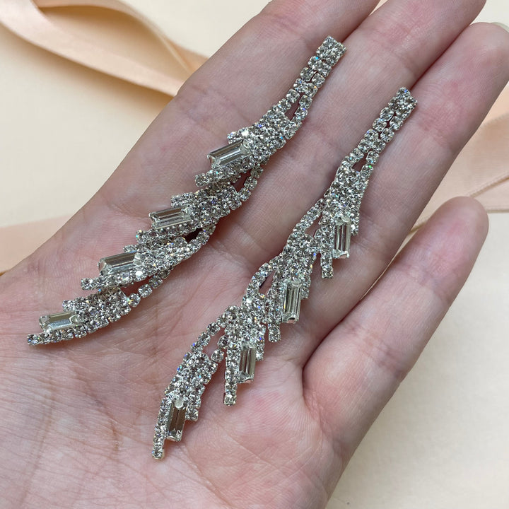 Long baguette earrings