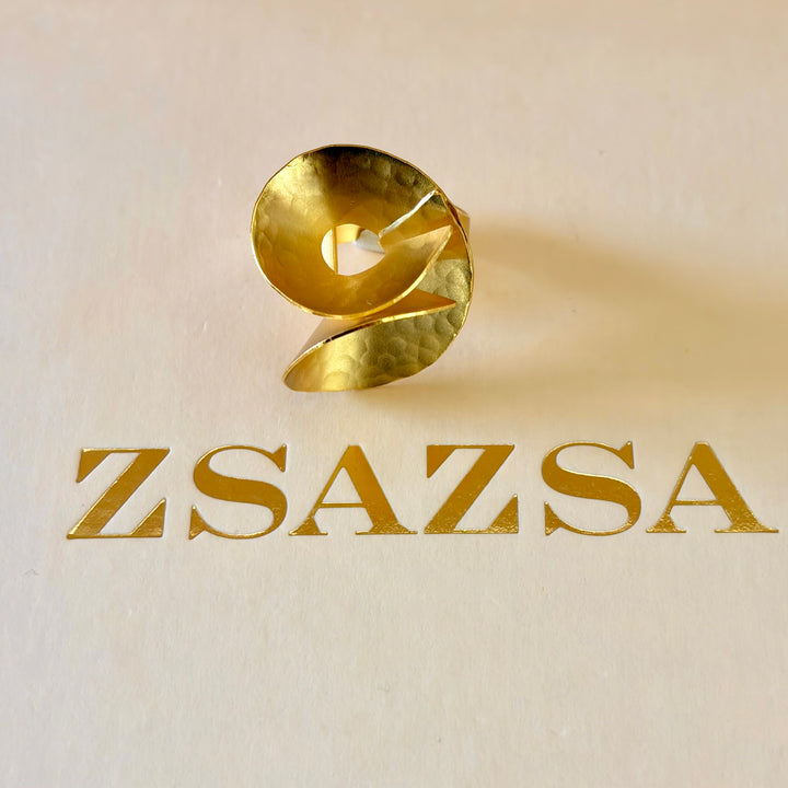 Handmade Loop Circle Gold Ring | Gold Plated | ZsaZsa