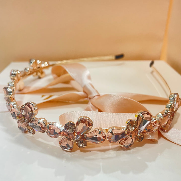 teardrop stone cluster headband