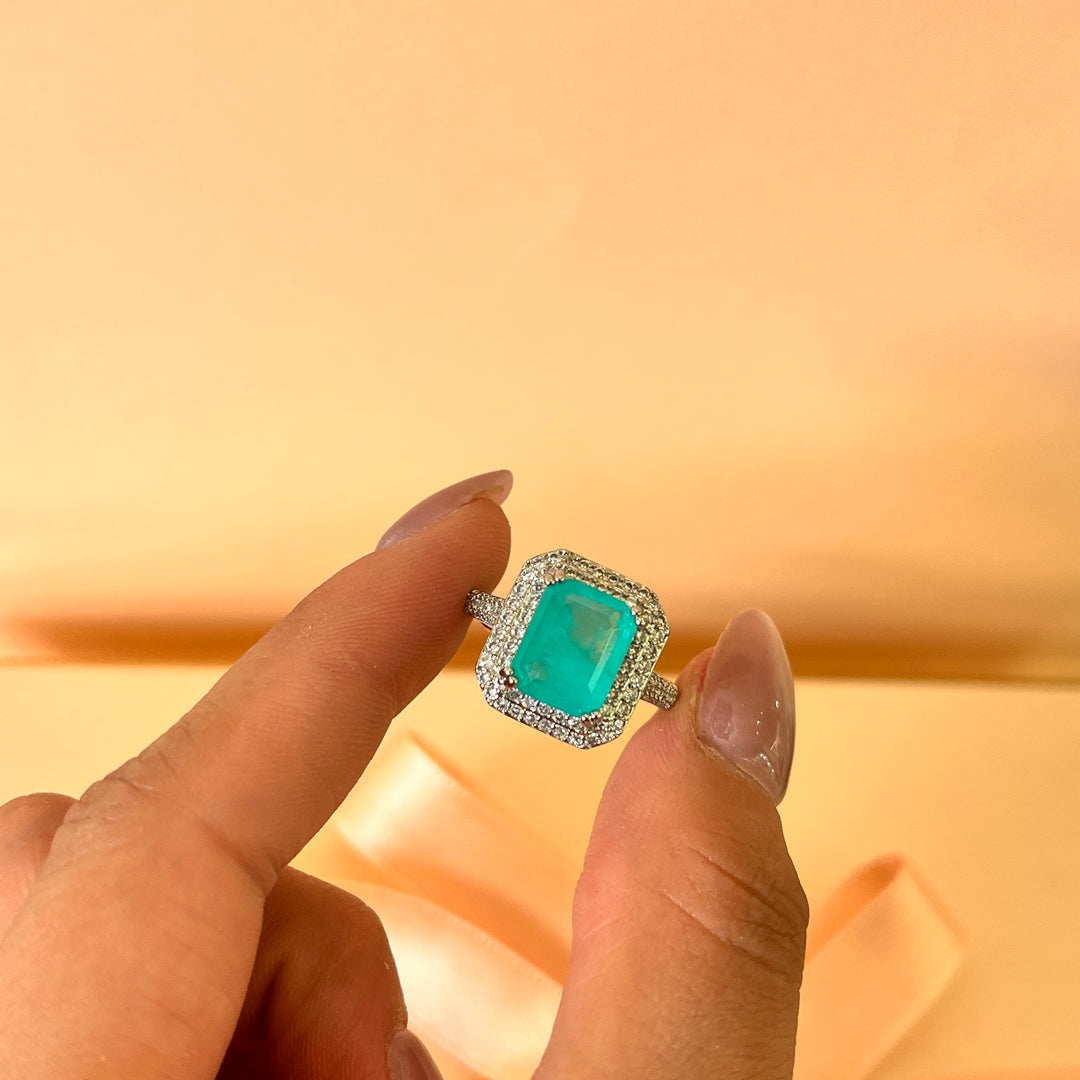 Mint zircone ring