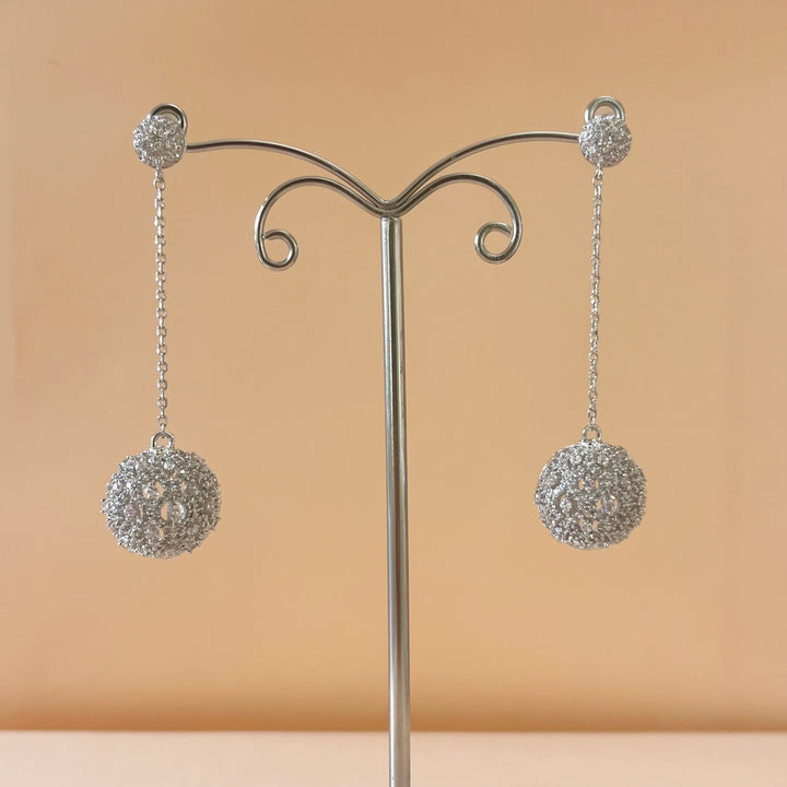 Silver zircone earrings