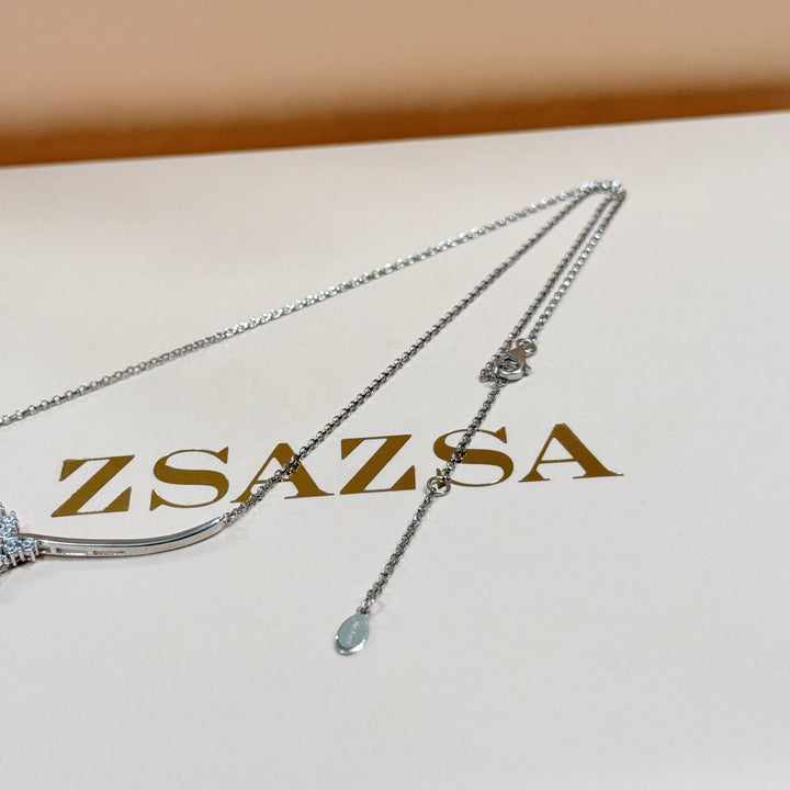 Dainty zircone sterling silver necklace