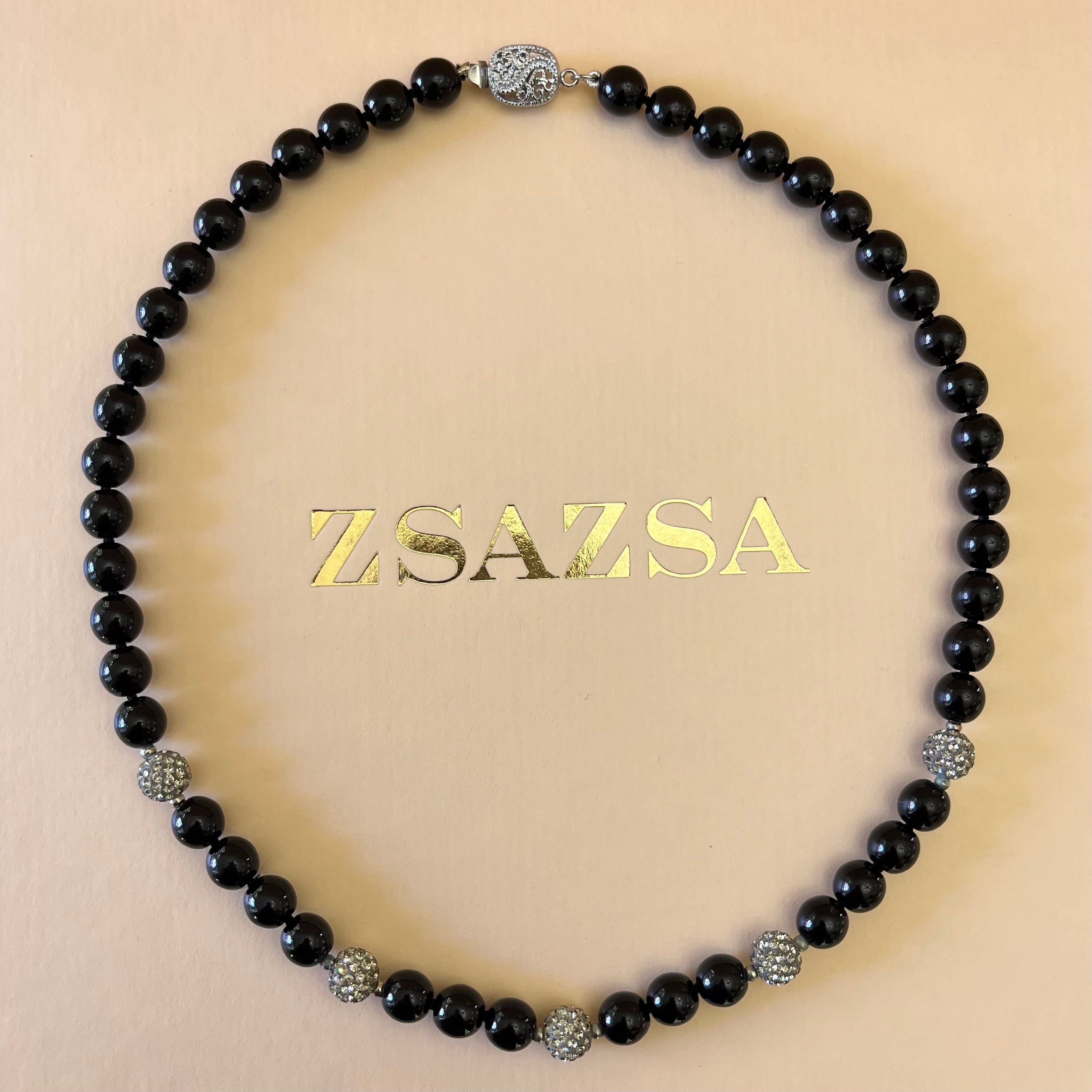 Black Mallorca Pearls set