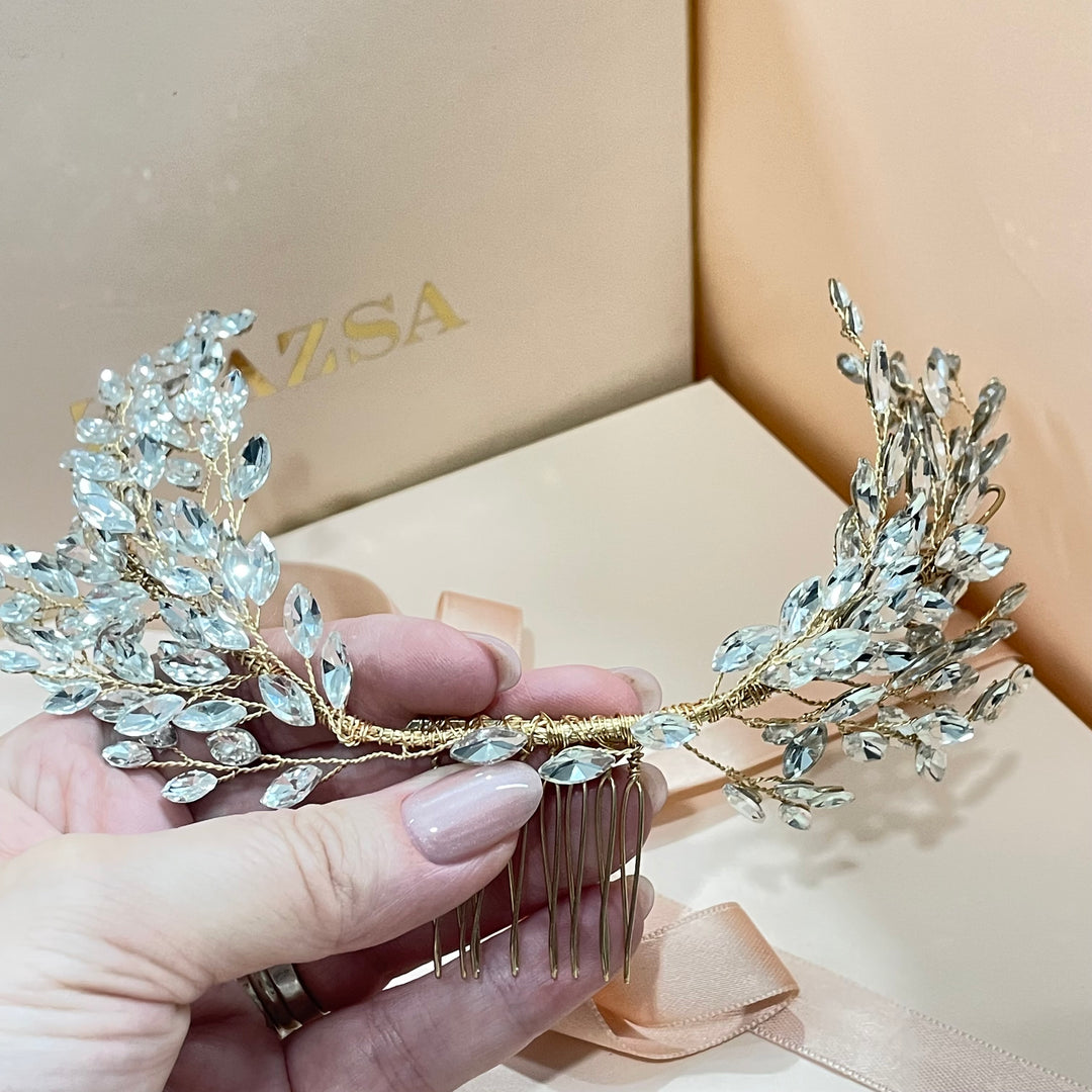 Stunning 2 side marquise comb