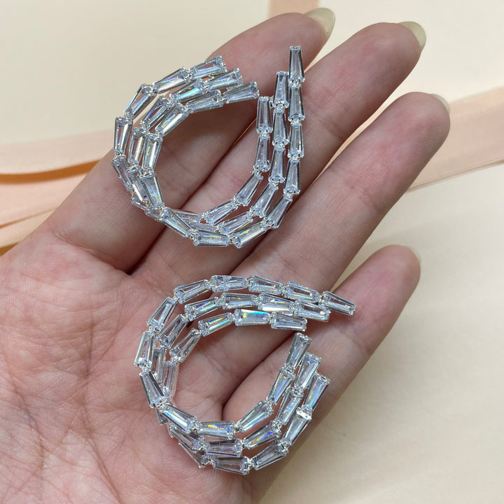 Elegant baguette earrings
