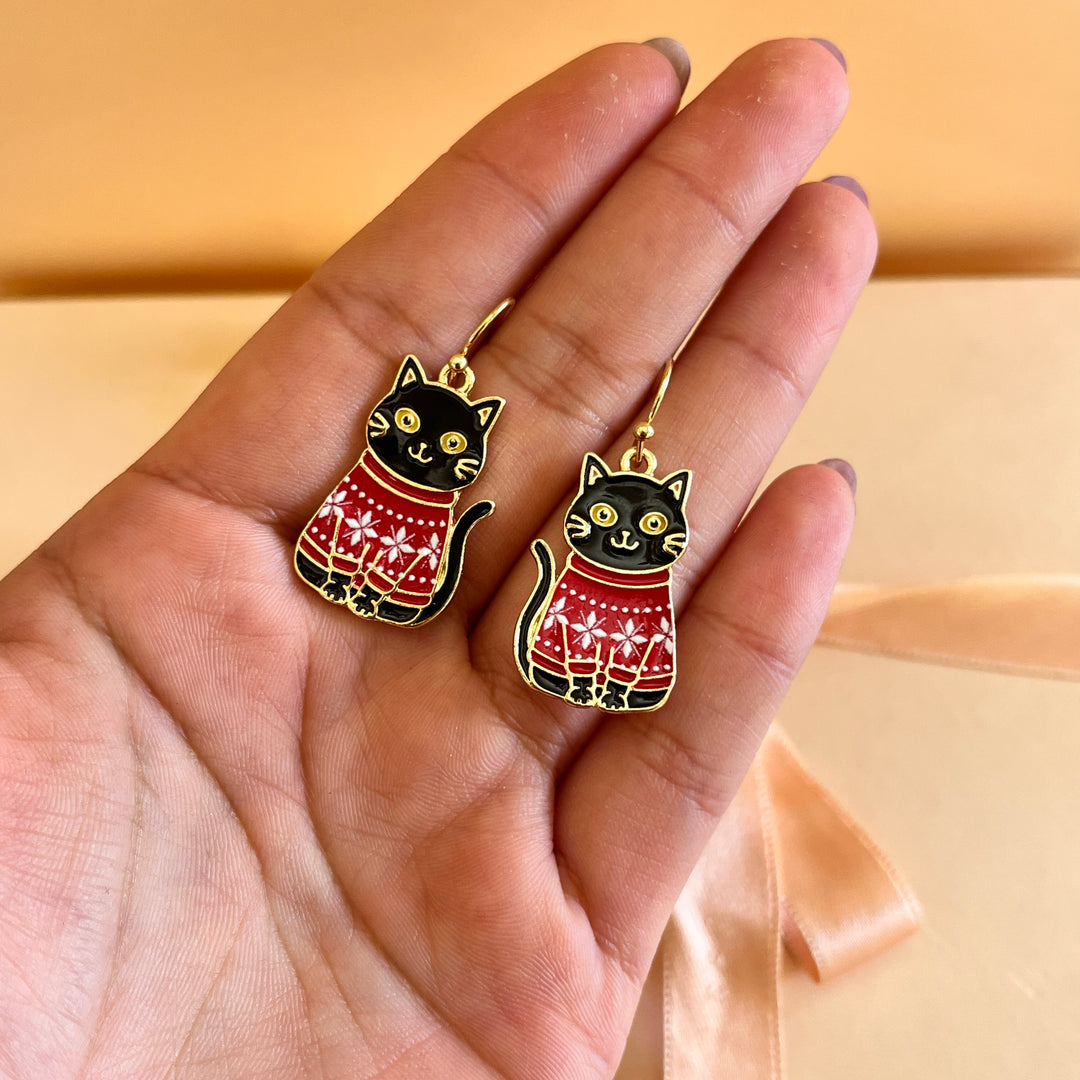 Red Christmas cat hooks