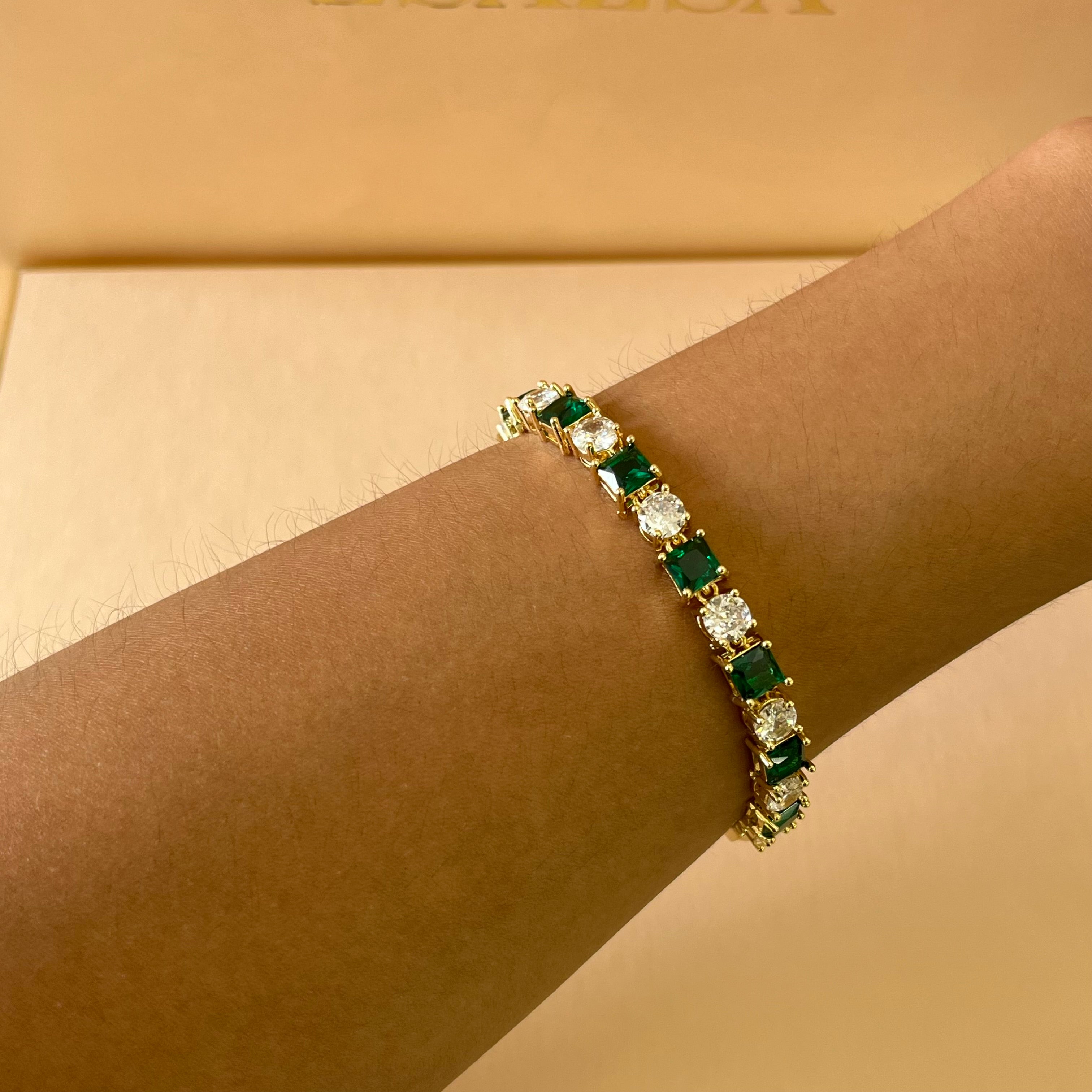 Green zircone bracelet