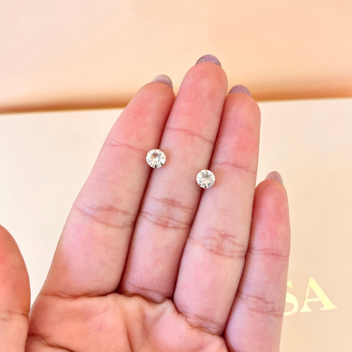 Rhinestone rose gold plated set