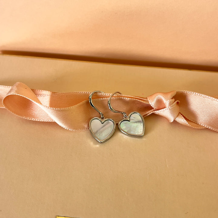 Silver heart gold plated hooks