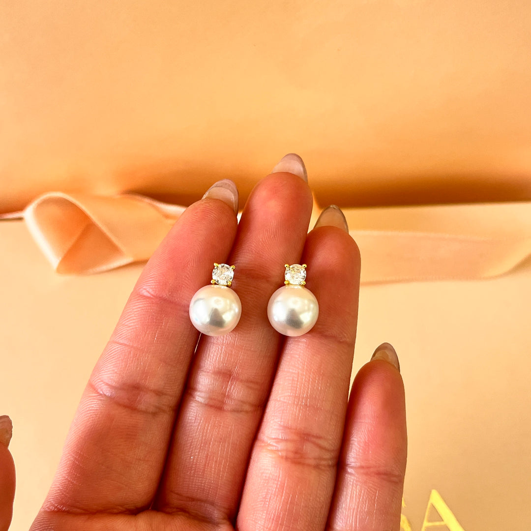 Zircone and Pearl sterling silver set