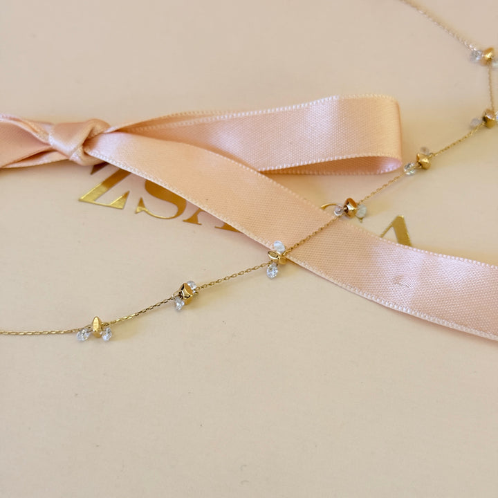 Zircone dainty gold plated bracelet