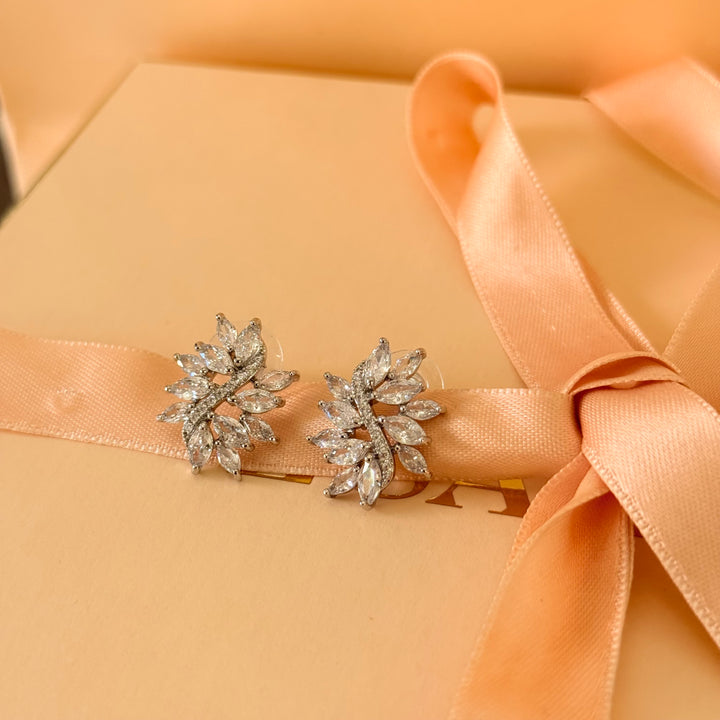 Marquise zircone silver earrings