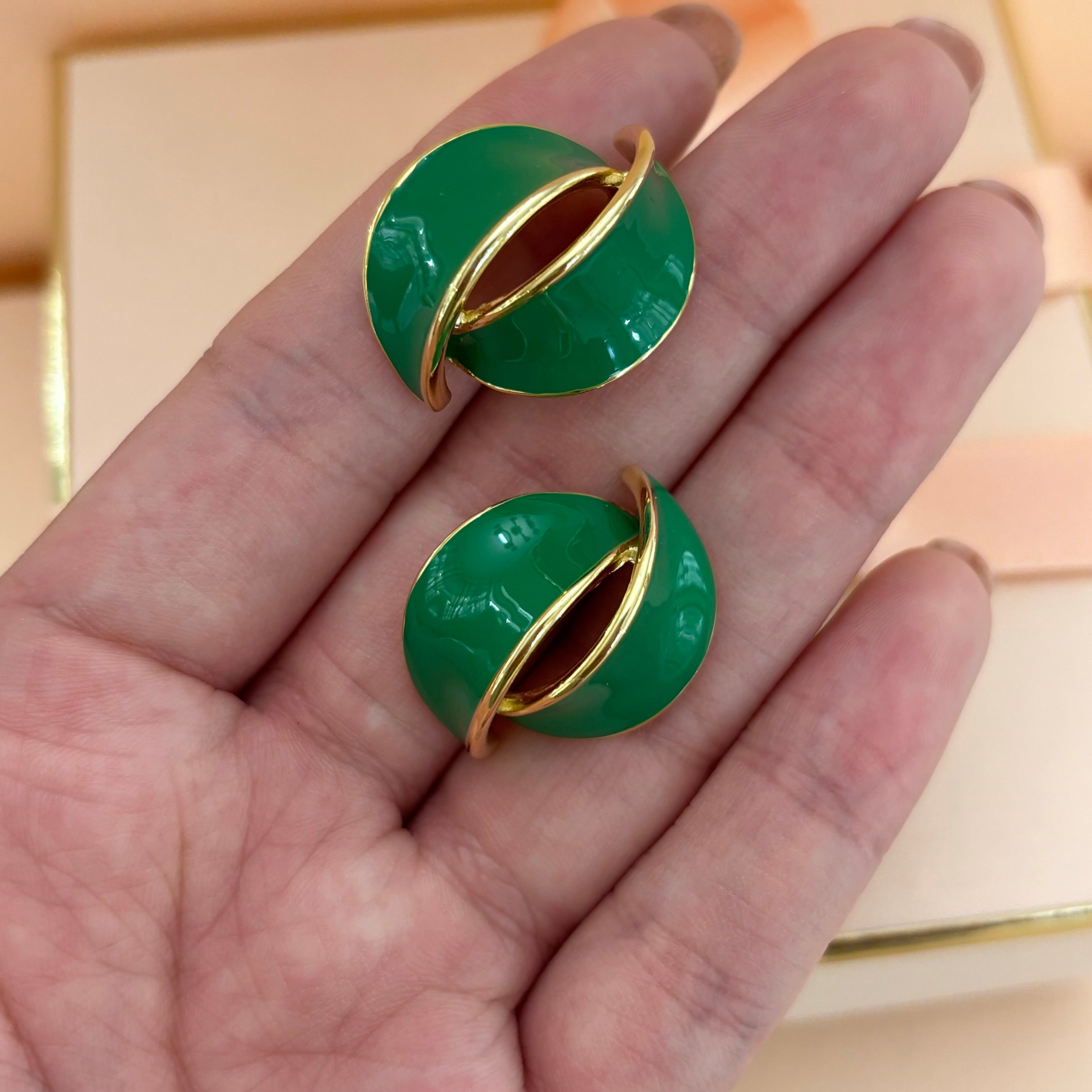 Enamel earrings