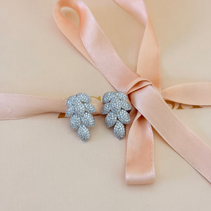 Marquise zircone silver earrings