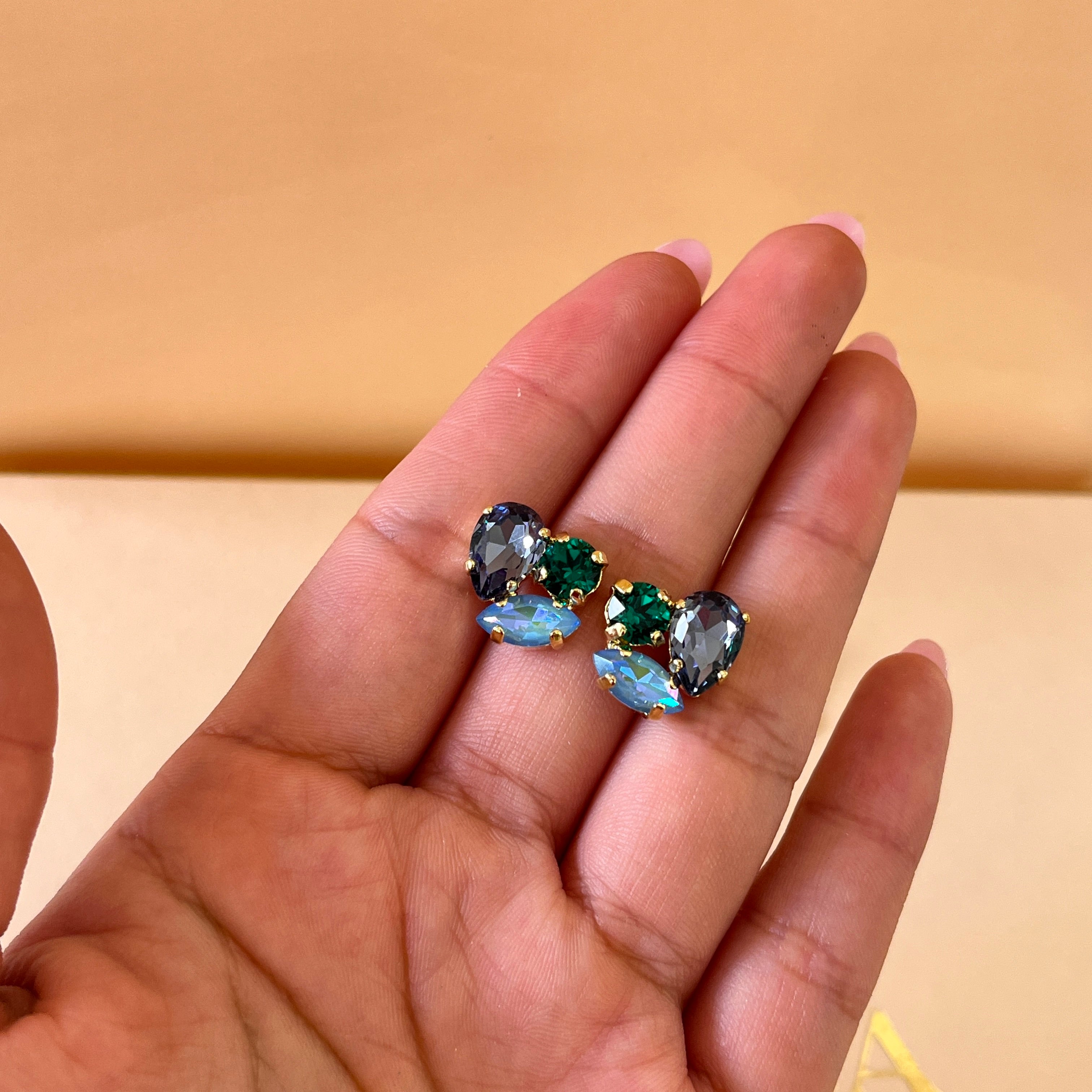 Multicolour Swarovski crystals set