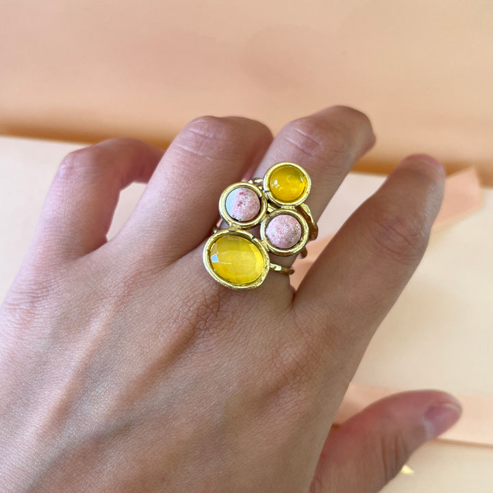 Yellow & pink handmade set