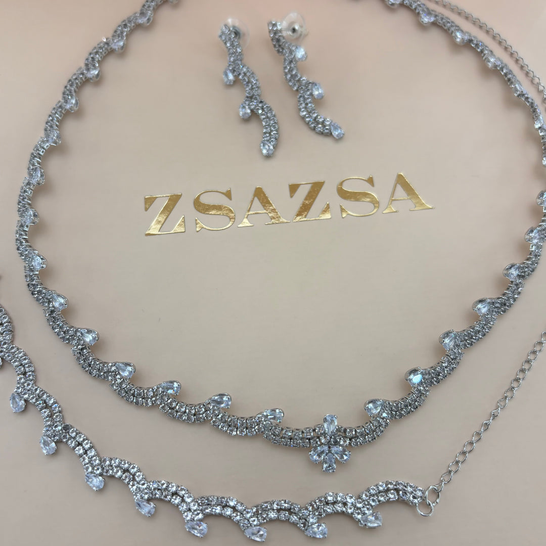 Zircone silver set