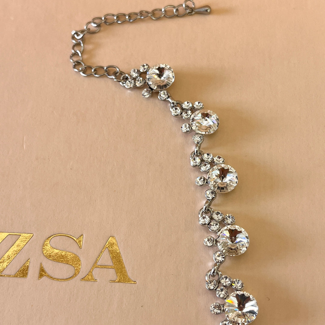 Swarovski crystal white gold plated necklace