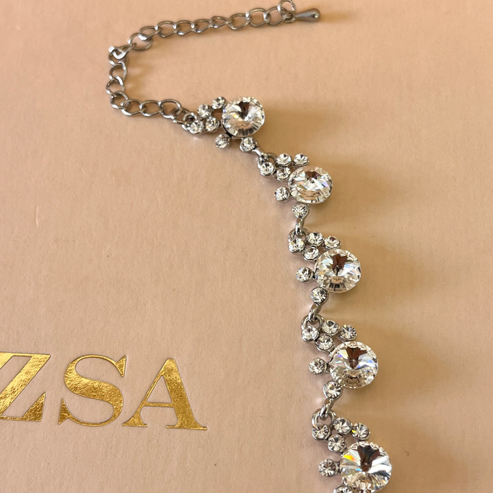 Swarovski crystal white gold plated necklace