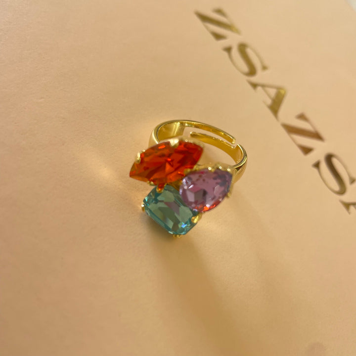 Multicolour Swarovski crystals set