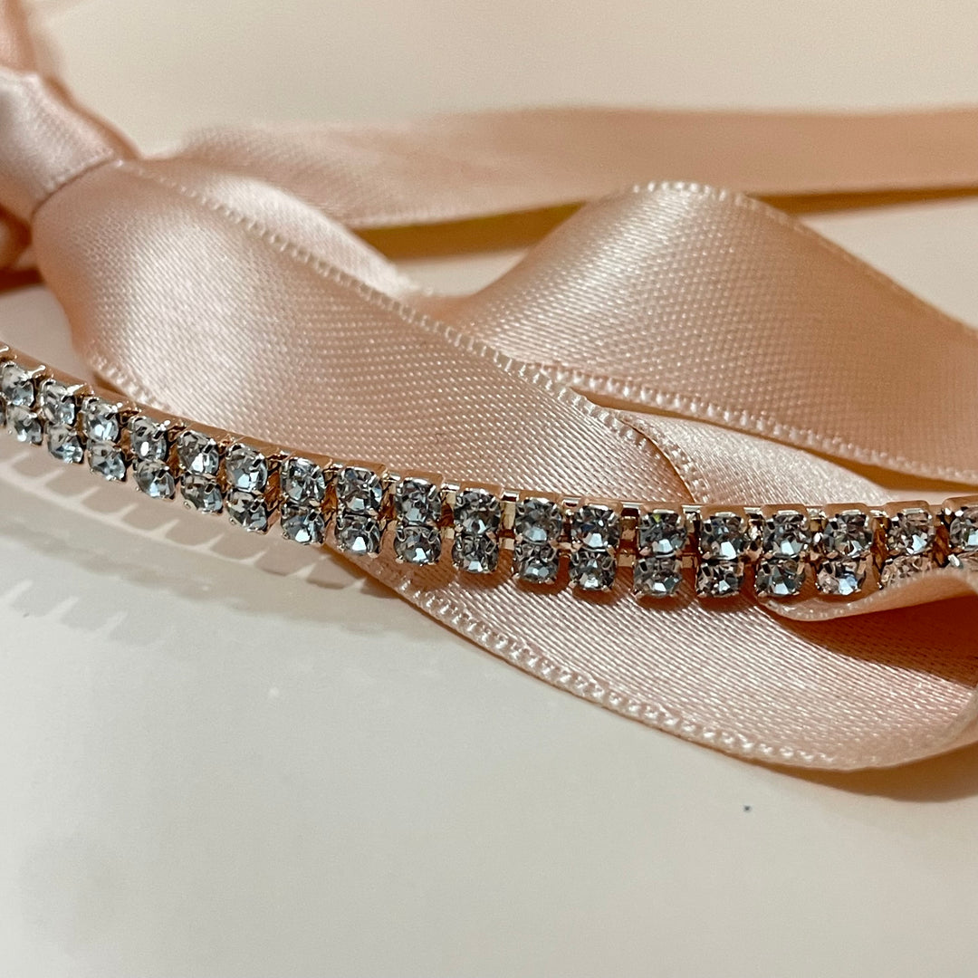 Rose gold Delicate 2 row headband