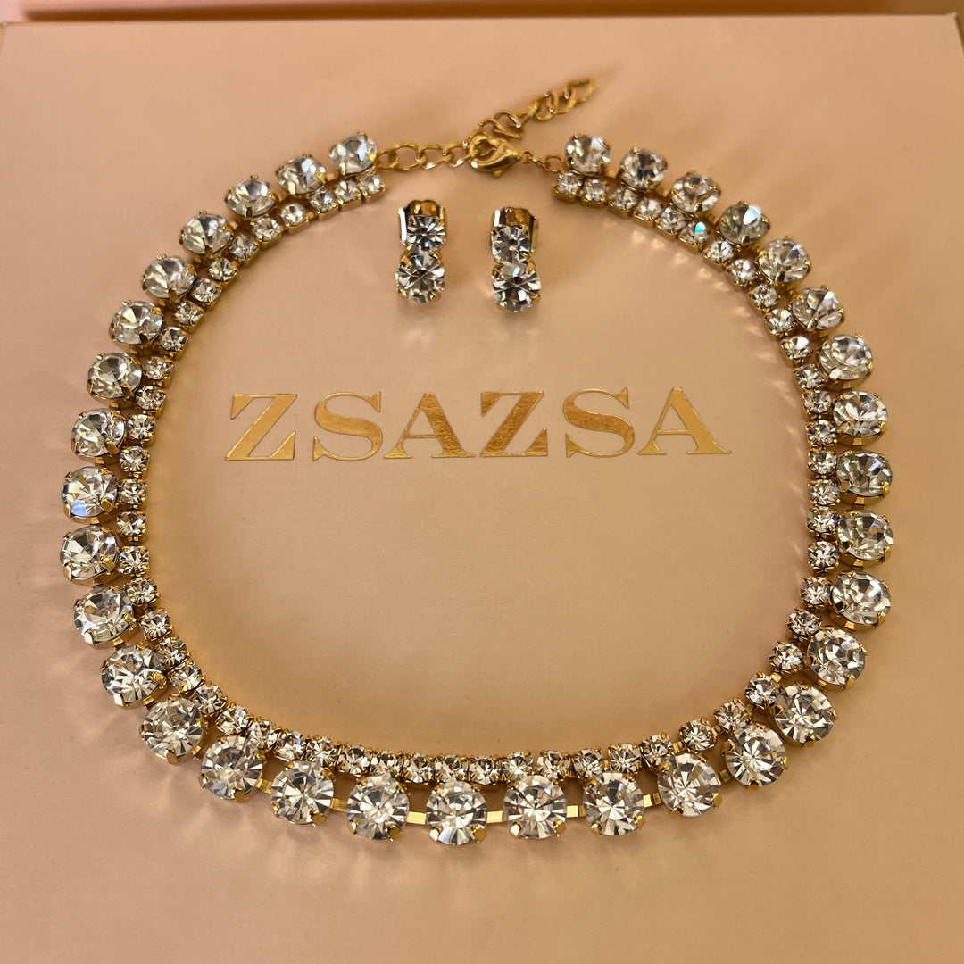 Preciosa crystals gold plated set
