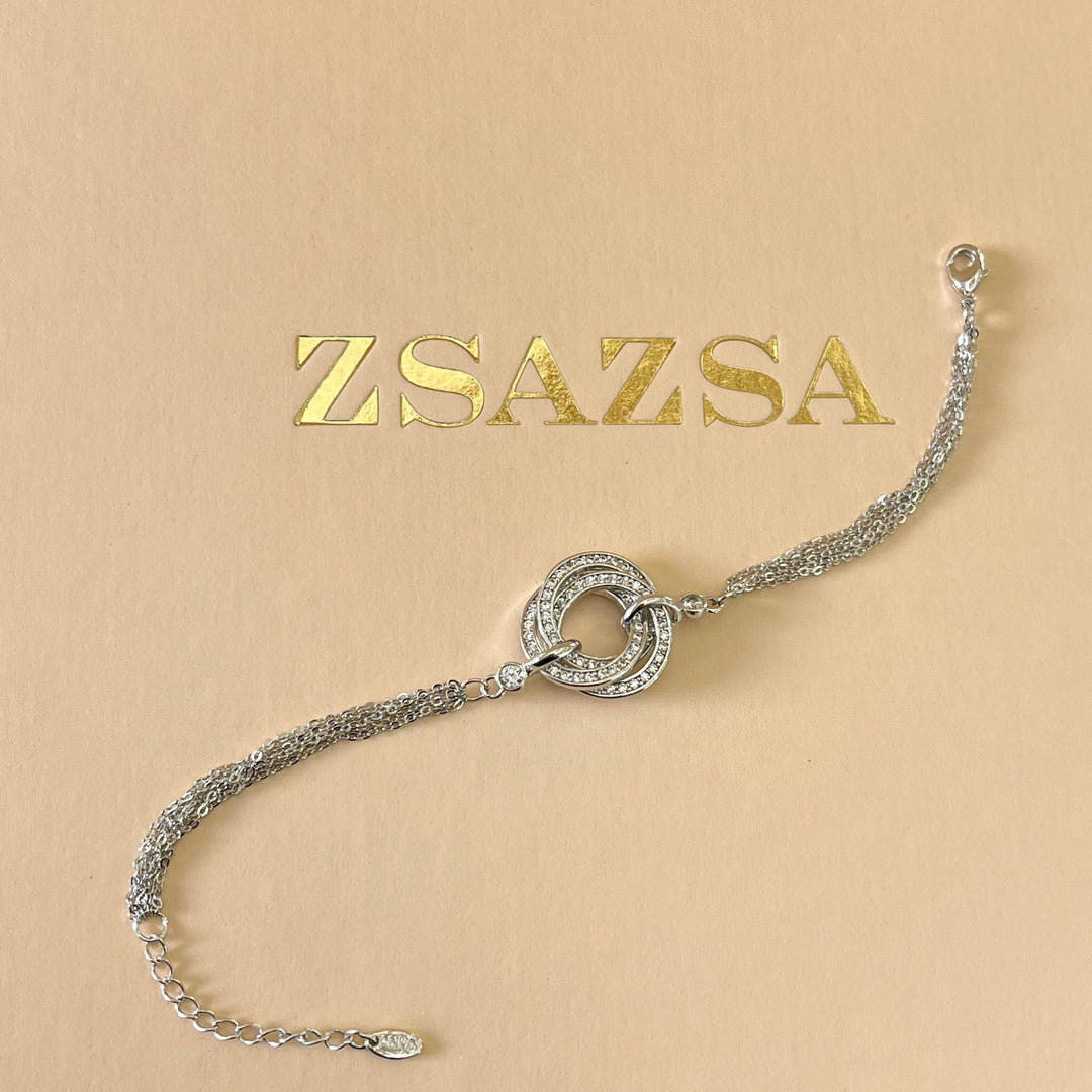 Silver zircone bracelets