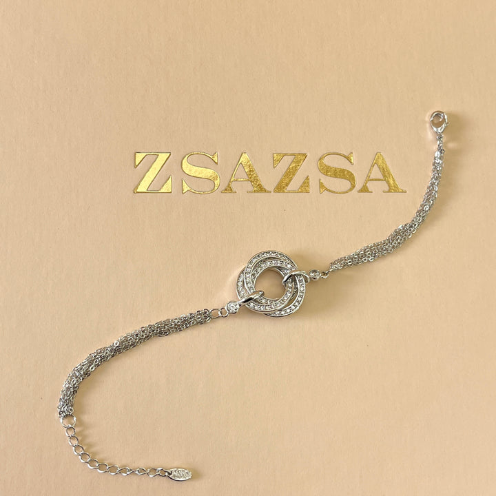 Silver zircone bracelets