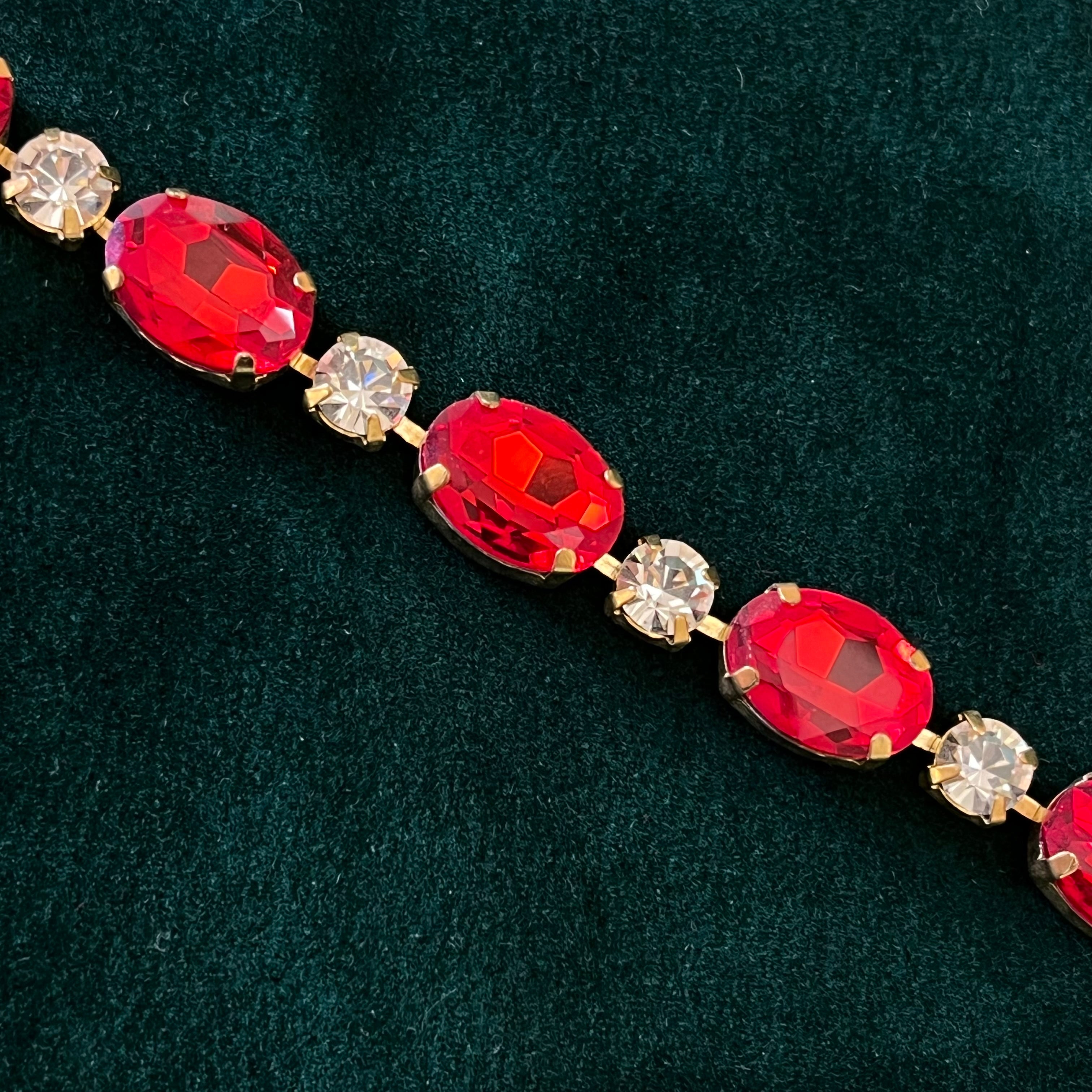 Red Swarovski Crystals Bracelet