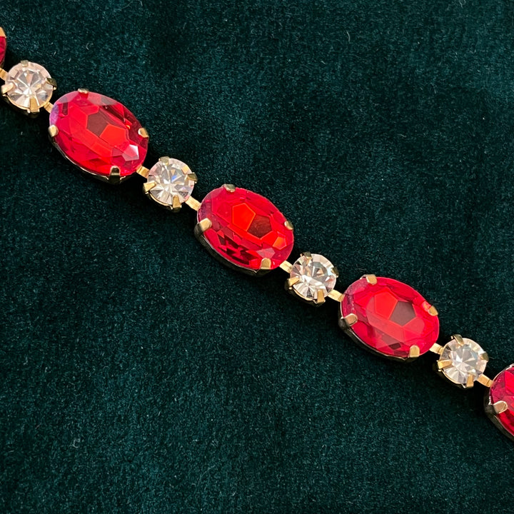 Red Swarovski Crystals Bracelet