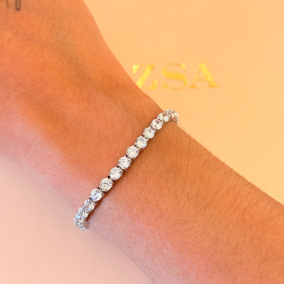 Tennis zircone sterling silver bracelet
