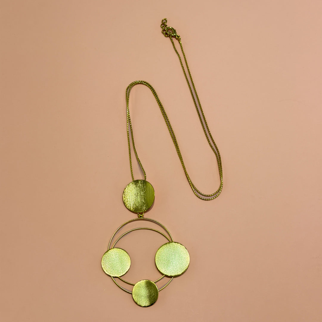 Handmade Four Circle Gold Necklace | Gold Plated | ZsaZsa