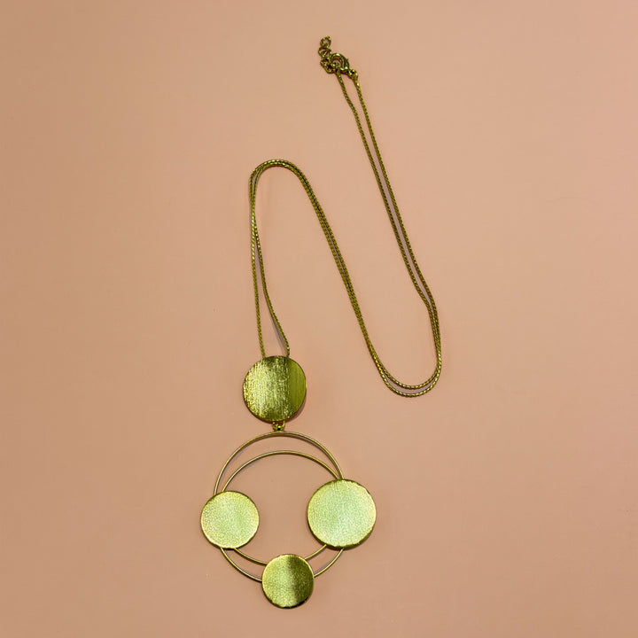 Handmade Four Circle Gold Necklace | Gold Plated | ZsaZsa