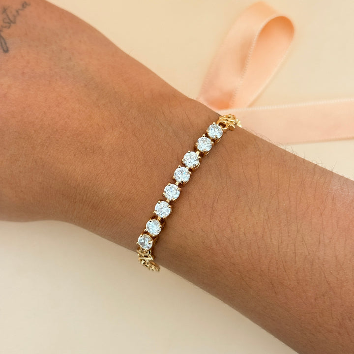 Zircone dainty gold plated bracelet