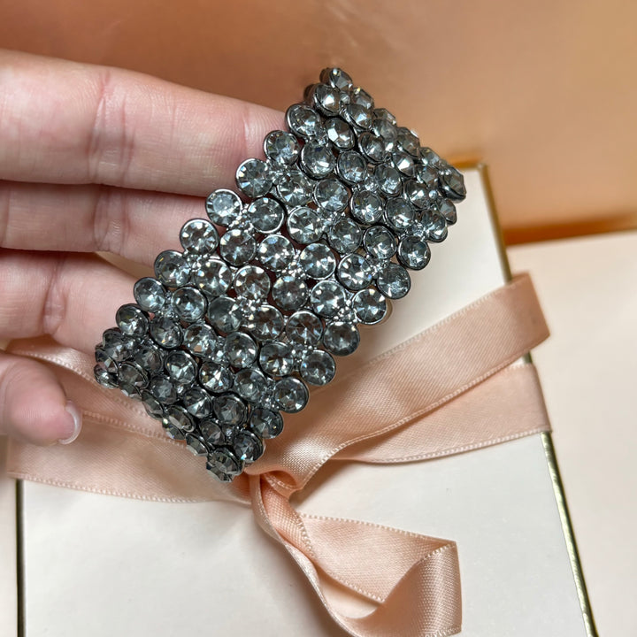Grey rhinestone bangle