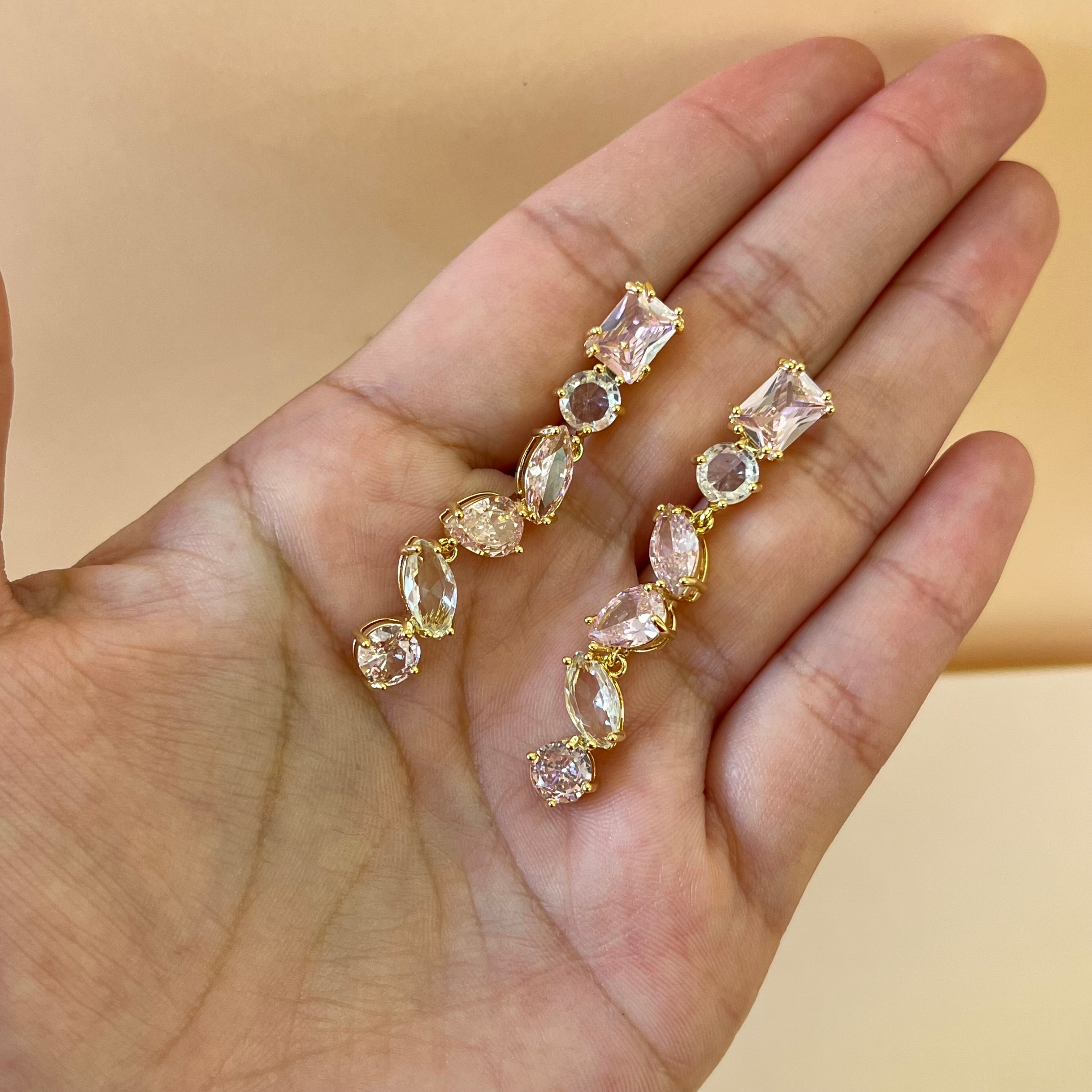 Light pink zircone set