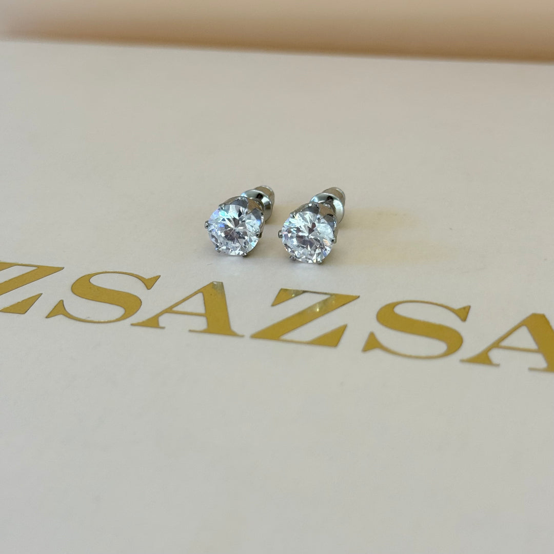 Solitaire zircone silver set