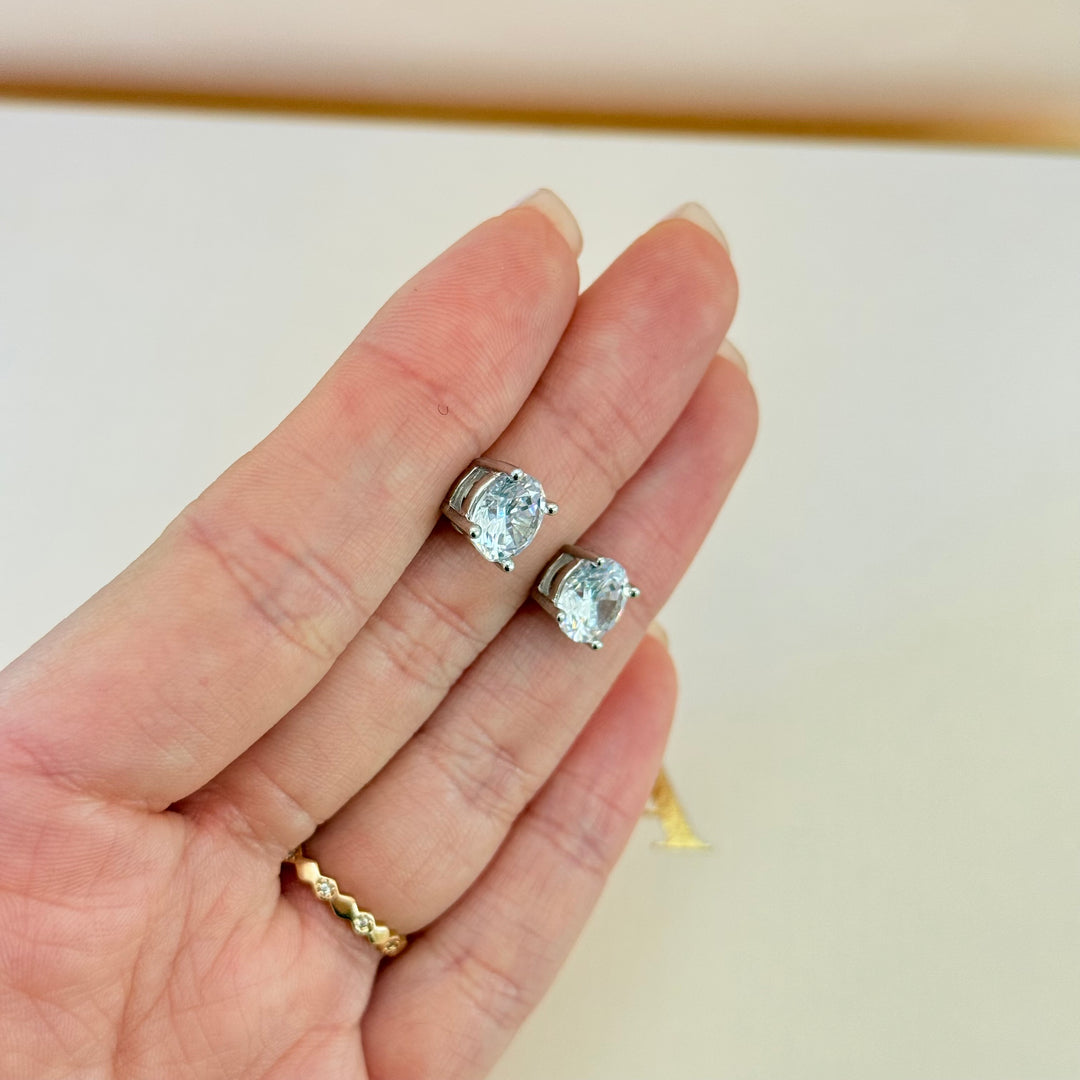 Solitaire zircone silver set