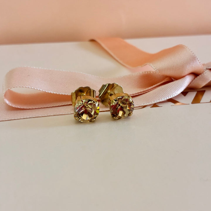 Bronze Swarovski crystals studs